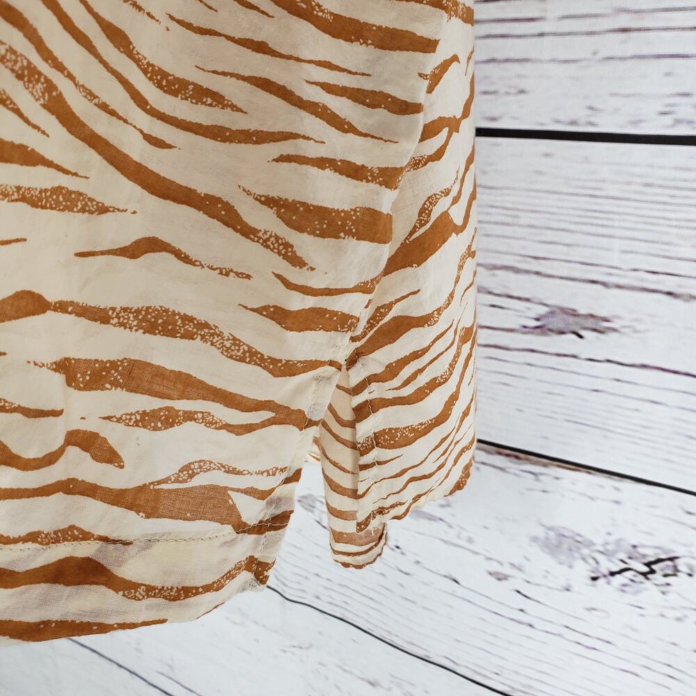 Ava & Viv Brown Animal Print 100%Cotton Short Sleeve Top Size 3X - Picture 14 of 14